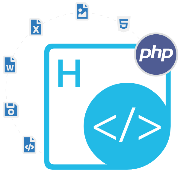 how to run php in html file